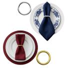 Porta Guardanapo Redondo Liso Prata e Dourado Mesa Posta Elegante e Sofisticada Porta Guardanapo Redondo Liso Prata e Dourado Mesa Posta Elegante e Sofisticada