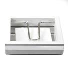 Porta-Guardanapos -CLASSIC- Espelhado haste metal Madeira cor BRANCA - 17X17X4