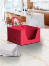 Porta Guardanapos Rattan Plástico Resistente Com Alça