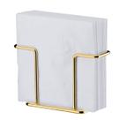 Porta Guardanapos Suporte Papel Aço Brilhante Dourado Mesa Café Future