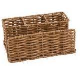 Porta GuardanapoSachê Claro Rattan 16cm Mimo YK19226