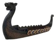 Porta Incenso Incensário Pequeno Resina Modelo Canoa Viking - Decore Casa