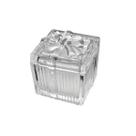 Porta joia de vidro com tampa laço 6cm Porta joia de vidro com tampa laço 6cm