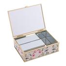 Porta-Jóias Blossom Garden 18cm x 14cm x 5,5cm Dourado Metal