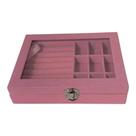 PORTA jOIAS PU E MDF 15CM X 20 CM RETANGULAR COLOR ROSA E CINZA PORTA jOIAS PU E MDF 15CM X 20 CM RETANGULAR COLOR ROSA E CINZA
