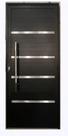 Porta Lambril c/friso 2,10x60 lado ESQUERDO L-25 no alumínio preto c/puxador redondo