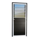 Porta Lambril com Bandeira Basculante Super 25 Vidro Reflex 210cm X 86cm Brimak Abertura Esquerda