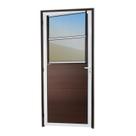 Porta Lambril com Grade Super 25 Vidro Reflex 210cm X 86cm Brimak Abertura Direita