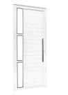 Porta Lambril com Puxador e Vidro Lateral Alumínio Branco ou Preto Linha 25