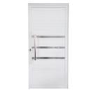 Porta Lambril de Alumínio 210 X 80cm com Friso Linha Veneza Esquadrias Bergamo Abertura Direita