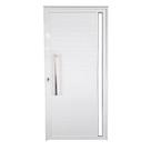 Porta Lambril de Alumínio 210 X 80cm com Visor Linha Veneza Esquadrias Bergamo Abertura Direita