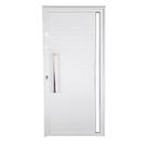 Porta Lambril de Alumínio 210 x 90cm com Visor Linha Veneza Esquadrias Bergamo Abertura Direita