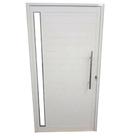 Porta Lambril de Alumínio Branco 2.10 X 0.80 x 0.045 com Puxador e Vidro Porta Lambril de Alumínio Branco 2.10 X 0.80 x 0.045 com Puxador e Vidro