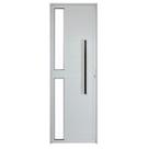 Porta Lambril de Alumínio Branco Com Vidro e Puxador CMC Classic - Lado Esquerdo - 2.10 (A) X 0.70 (L)