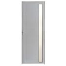 Porta Lambril de Alumínio Branco com Visor Hale Esquadrias - Lado Direito - 2.10 (A) X 0.80 (L)