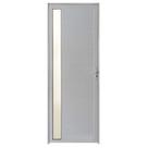 Porta Lambril de Alumínio Branco com Visor Hale Esquadrias - Lado Esquerdo - 2.10 (A) X 1.00 (L)