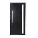 Porta Lambril de Alumínio Preto com Puxador e Vidro Linha Roma Porta Lambril de Alumínio Preto com Puxador e Vidro Linha Roma