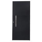 Porta Lambril de Alumínio Preto com Puxador Linha Veneza