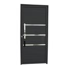 Porta Lambril Evolution com Puxador Super 25 210cm x 100cm Brimak Abertura Esquerda Preto