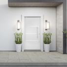 Porta Lambril Pivotante com Puxador e Friso Topsul 220x120cm Esquadrisul Abertura Direita