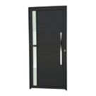 Porta Lambril Visione com Puxador Super 210cm x 100cm Brimak Abertura Direita Preto