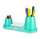 Porta Lápis/Clips/Lembrete Verde Pastel Waleu