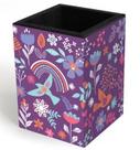 Porta-lápis Fina Ideia Alegria 7x7x10cm em MDF