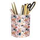 Porta-lápis floral de cerâmica Caddy WAVEYU 10x8 cm rosa