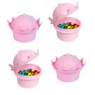 Porta Lembrancinhas de Festas e Doces de Coroa Kit com 4