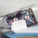 Porta-lenços para viseira de carro CaseBot PU Leather Hibiscus