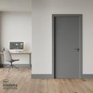 Porta Lisa Colmeia - Cinza Grafite - 35x920x2100 mm