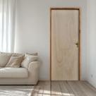 Porta Lisa Mescla 210x80 Batente 09 CM Fechadura Externa Taco de Golf Rodam Abertura Esquerda