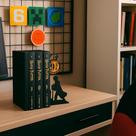 Porta Livros Harry Potter Plataforma 9 3/4 Suporte Decorativo Colorido para Organização de Livros, Estante Geek