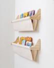 Porta Livros Infantil, Livreiro Montessoriano 2 Bolsos Cru
