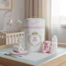 Porta Mamadeira Protetor Térmico Duplo Lipi Baby Coroa Rosa