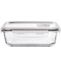 Porta Mantimento 370ml 15,3cm Por 11cm Hermético Retangular Em Vidro Borossilicato Com Tampa