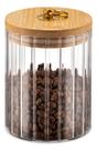 Porta Mantimento De Vidro Classico Com Tampa De Bambu 550Ml Dolce Home Porta Mantimento De Vidro Classico Com Tampa De Bambu 550Ml Dolce Home