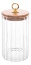 Porta Mantimento De Vidro Classico Com Tampa De Bambu 850Ml Dolce Home