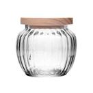 Porta Mantimento de Vidro com Tampa de Pinus 600 ml Wolff