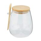 Porta Mantimento em Vidro c/Tampa e Colher em Bambu 750ml