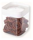 Porta Mantimento Pote Quadrado Empilhável Plástico 1.28l