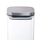 Porta Mantimento Quadrado Borossilicato Metal Prata 1,1L -Dynasty Porta Mantimento Quadrado Borossilicato Metal Prata 1,1L -Dynasty