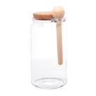 Porta Mantimento Redondo com Tampa de Rolha e Colher 1L - Lyor Porta Mantimento Redondo com Tampa de Rolha e Colher 1L - Lyor