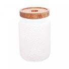 Porta Mantimento Vidro Martelado c/ Tampa Acacia Petra 700ml