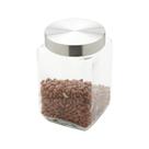 Porta Mantimento Wolff Vidro com Tampa de Aço Quadrado 1,6L