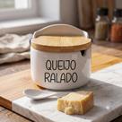 Porta Mantimentos/Condimentos - Branco (250 g) Queijo Ralado