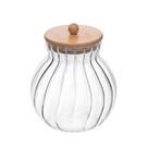 Porta Mantimentos De Vidro 450 Ml Com Tampa De Bambu Classic Wolff Porta Mantimentos De Vidro 450 Ml Com Tampa De Bambu Classic Wolff
