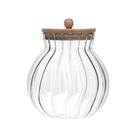 Porta Mantimentos De Vidro Com Tampa De Bambu Classic 700Ml - WOLFF GOURMET