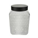 PORTA MANTIMENTOS DE VIDRO COM TAMPA PRETA COLMÉIA 13x20CM 2,4L BON GOURMET
