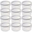 Porta mantimentos Hermético Redondo Trava Mais 560ml fendi com 12 unidades Plasutil ref.14298